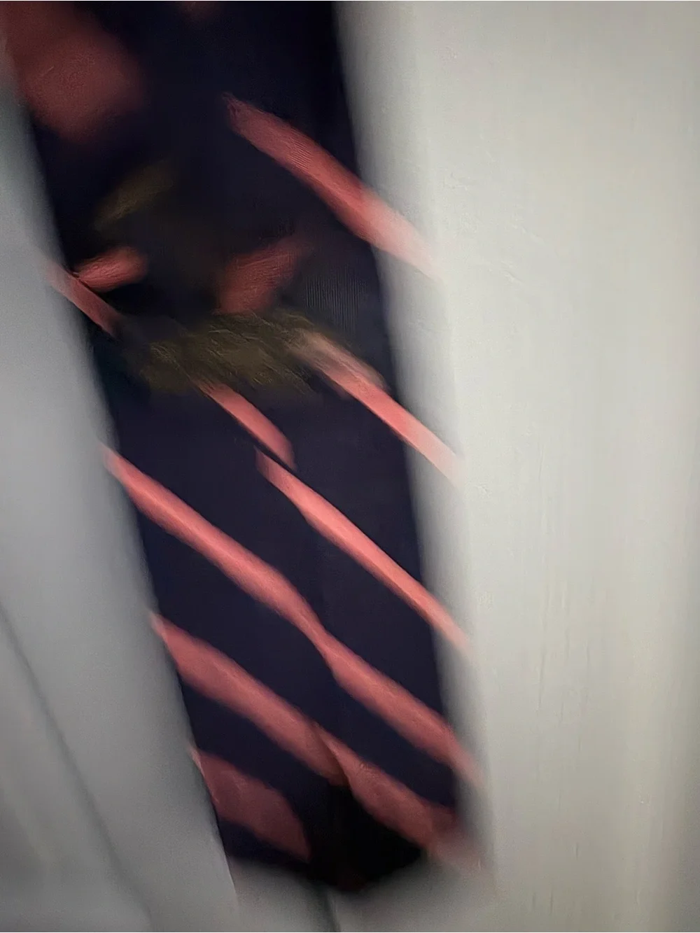 Brooks Brothers Navy Tie with Pink Diagonal Stripes